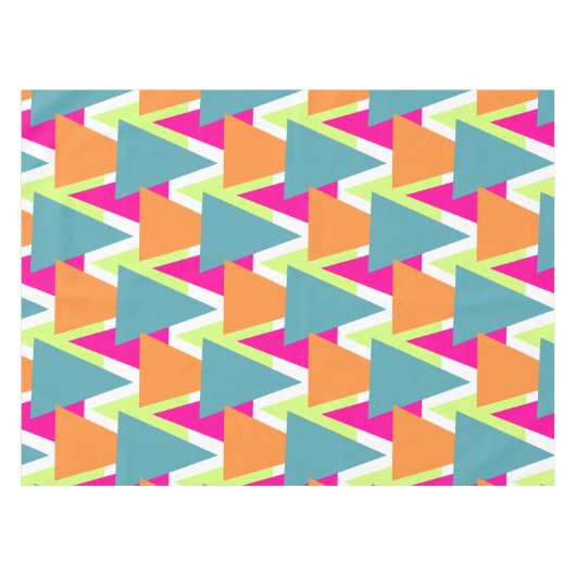 Neon Geometric Pattern van 80 Tafelkleed (Voorkant (Horizontaal))