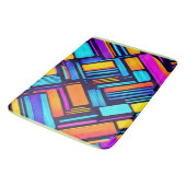 Neon geometrisch Abstract Badmat (Gekanteld)
