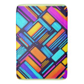Neon geometrisch Abstract Badmat (Voorkant Verticaal)