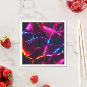 Neon Geometrisch Abstract Futuristisch Cyberpunk Servet