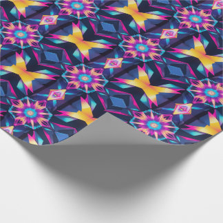 Neon geometrische abstractie cadeaupapier