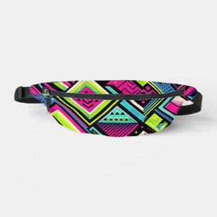 Neon geometrische retro vibes heuptasje