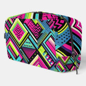 Neon geometrische retro vibes toilettasje (Rechterhoek)