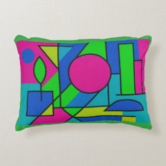 Neon geometrische vormen - Vet Abstract kussenontw Accent Kussen