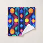 Neon Geometry Mandala Art (Gant de toilette)