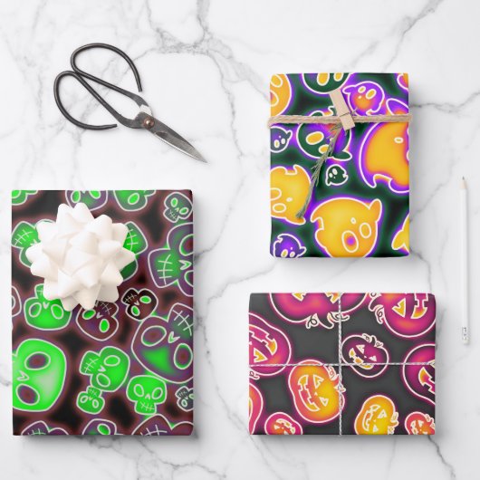 Neon Ggloing Critters Inpakpapier Vel (Voorkant)