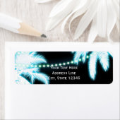 Neon Ggloing Palm Trees Beach Summer Party Etiket (Insitu)