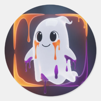 neon ghost-stickers ronde sticker
