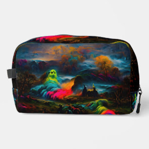 Neon Ghosts in een spookachtig fantasylandschap Toilettasje