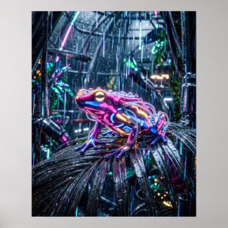 Neon Giftpijlgrog Prisma Regen Kunstprint Poster