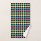 Neon Gingham Bad Handdoek (Handdoek)
