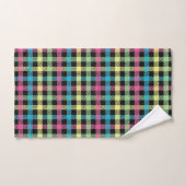 Neon Gingham Bad Handdoek (Handdoek)
