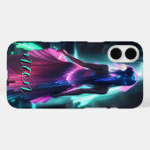 Neon Girl Monogrammed Coque - Mate iPhone (Verso (horizontal))