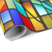 Neon Glas in lood Abstract Cadeaupapier (Rol Hoek)