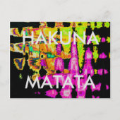 Neon Glitch Abstracte kunst Poster Print Briefkaart (Voorkant)