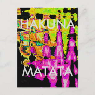 Neon Glitch Abstracte kunst Poster Print Briefkaart