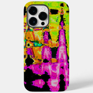 Neon Glitch Abstracte kunst Poster Print Case-Mate iPhone 14 Pro Max Hoesje