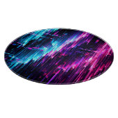 Neon Glitch Datastroom Abstract Snijplank (Hoek)