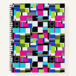 Neon Glitch Esthetisch Notitieboek