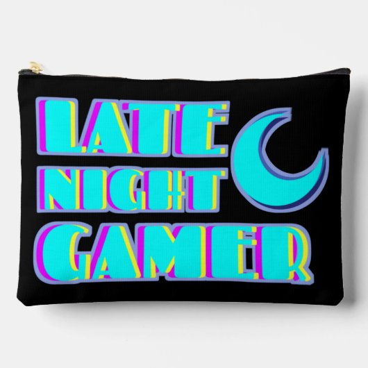 Neon Glitch Gamer Zak | Synthwave Tech Etui (Voorkant)