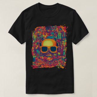 "Neon Glitch Vibes" Abstracte Kunst T-Shirt –