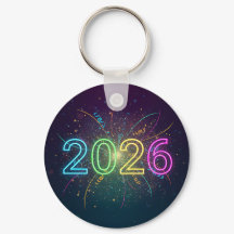 Neon Gloed 2026 Vuurwerk Viering Dubbelzijdig