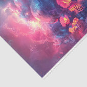 Neon gloed in donkere schedel decoupage tissuepapier (Detail)