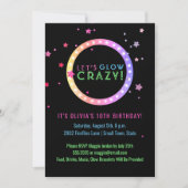 Neon gloed in het donkere verjaardagsfeest | Kinde Kaart (Voorkant)