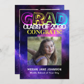 Neon glow 5 foto's afstuderen jaar middelbare scho (Voorkant / Achterkant)