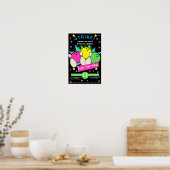 neon glow bowling night flyer , bowlingtoernooi poster (Keuken)