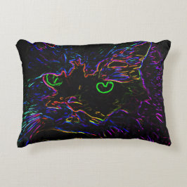 Neon Glow Cat Accent Kussen