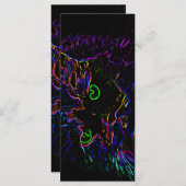Neon Glow Cat Bladwijzer Menu (Voorkant / Achterkant)