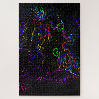 Neon Glow Cat Legpuzzel