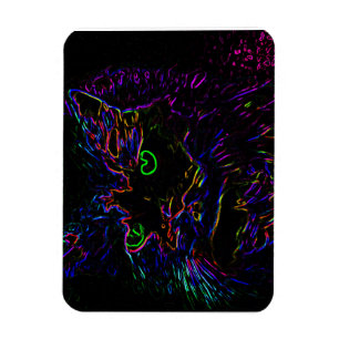 Neon Glow Cat Magneet