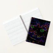Neon Glow Cat Notitieboek (Binnen)