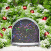 Neon Glow Cat Sneeuwbol (Kerstmis)