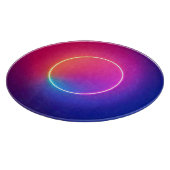 Neon Glow Circle Abstract Art Snijplank (Hoek)