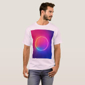 Neon Glow Circle Abstract Art T-shirt (Voorkant volledig)