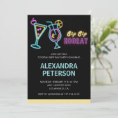 Neon Glow Cocktail 34ste verjaardag Kaart (Staand voorkant)