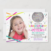 Neon Glow Dance Party - Invitation photo (Devant)