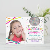 Neon Glow Dance Party - Invitation photo (Debout devant)