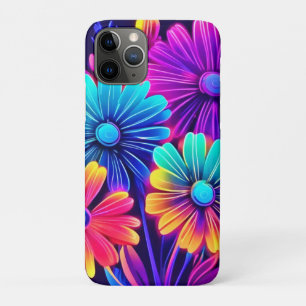 Neon Glow Floral Fantasy Art iPhone 11 Pro Hoesje