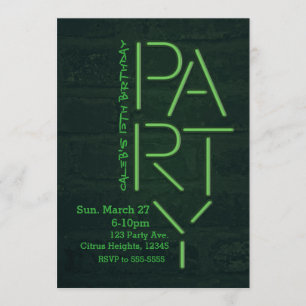 Neon Glow Green Brick Kaart