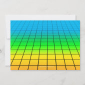 Neon Glow Grid 80s Birthday Party Kaart (Achterkant)