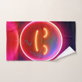 Neon Glow Happy Face Art Bad Handdoek (Handdoek)