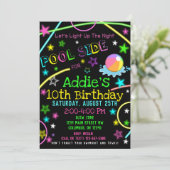 Neon Glow in the Dark Pool Party nodigt uit Kaart (Staand voorkant)