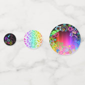 Neon Glow in the Dark, Rainbow Cheetah, afdruk Confetti (Voorkanten)