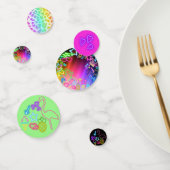 Neon Glow in the Dark, Rainbow Cheetah, afdruk Confetti (Groep)