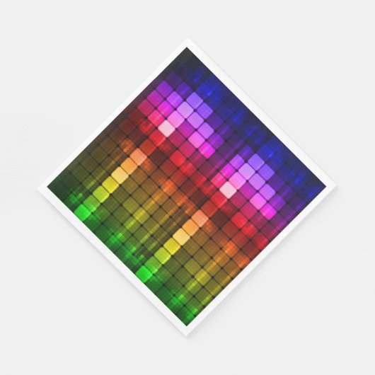 Neon Glow in the Dark, Rainbow Cheetah, afdruk Servet (Hoek)