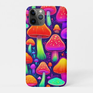 Neon Glow Mushroom Forest iPhone 11 Pro Hoesje